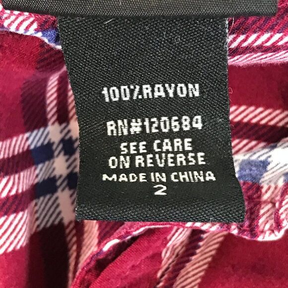 Torrid Button-Front Plaid Camp Shirt Women's Plus Size 2/2X Casual Rayon - Picture 11 of 11